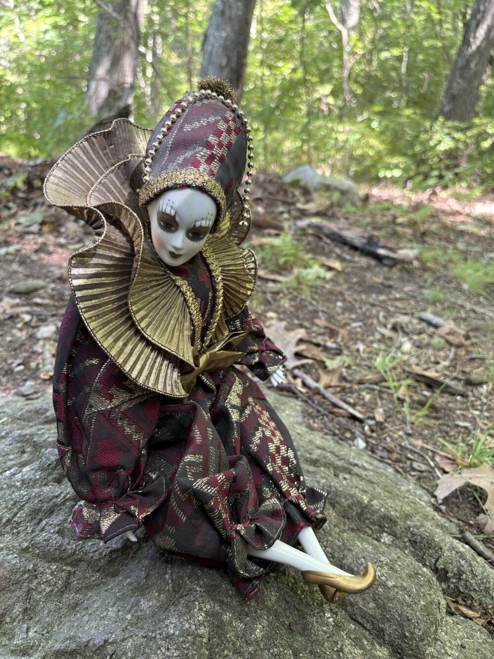 Vintage porcelain Harlequin / Jester doll